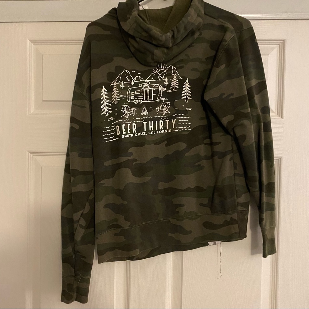 Beer Thirty Santa Cruz camo zip hoodie